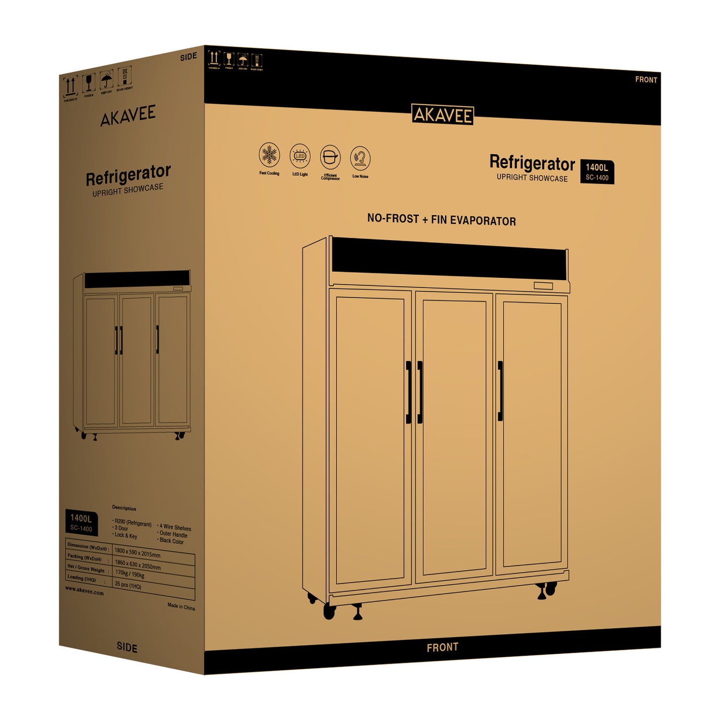 Upright Showcase (1400L)