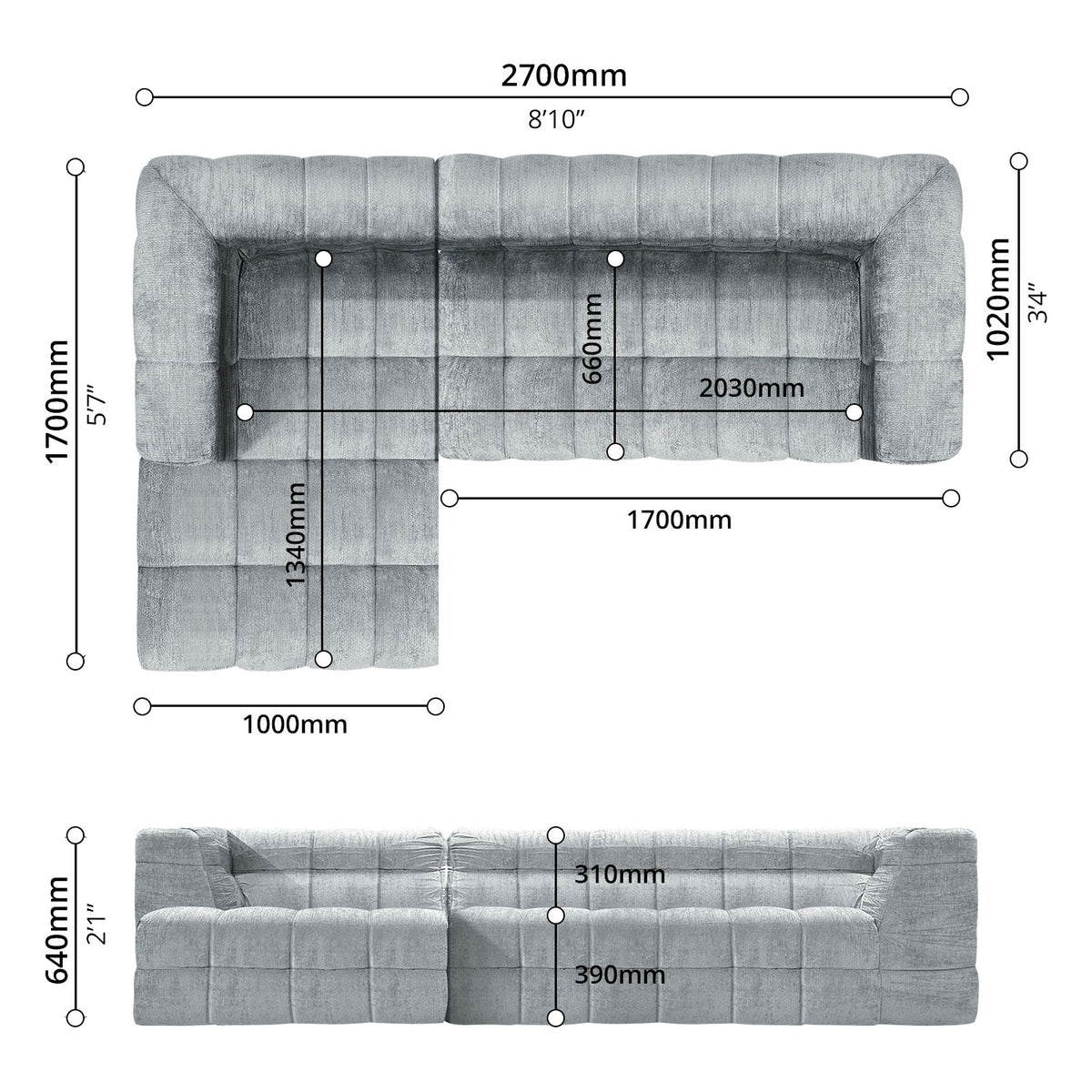 Corner Sofa (Left-Side)