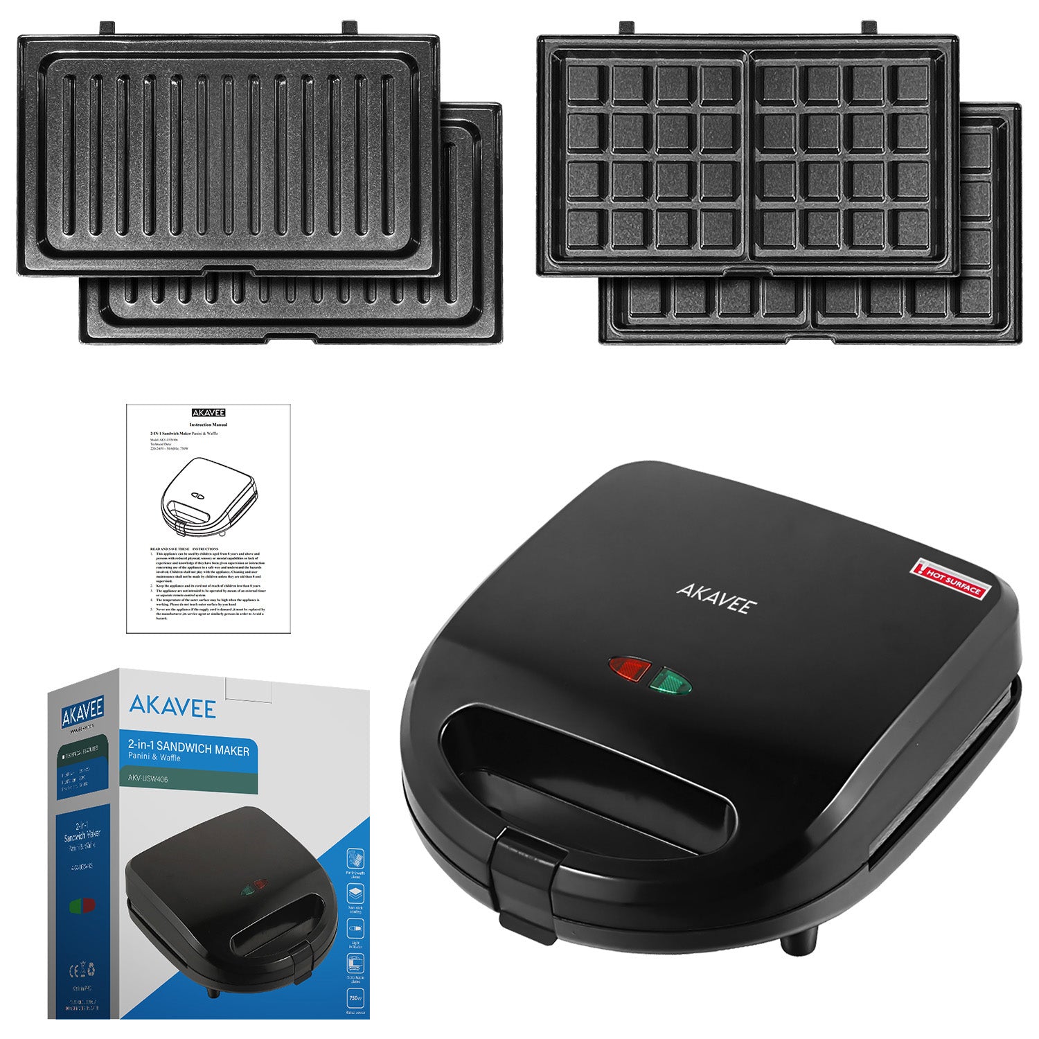 Sandwich Maker (2 in 1)