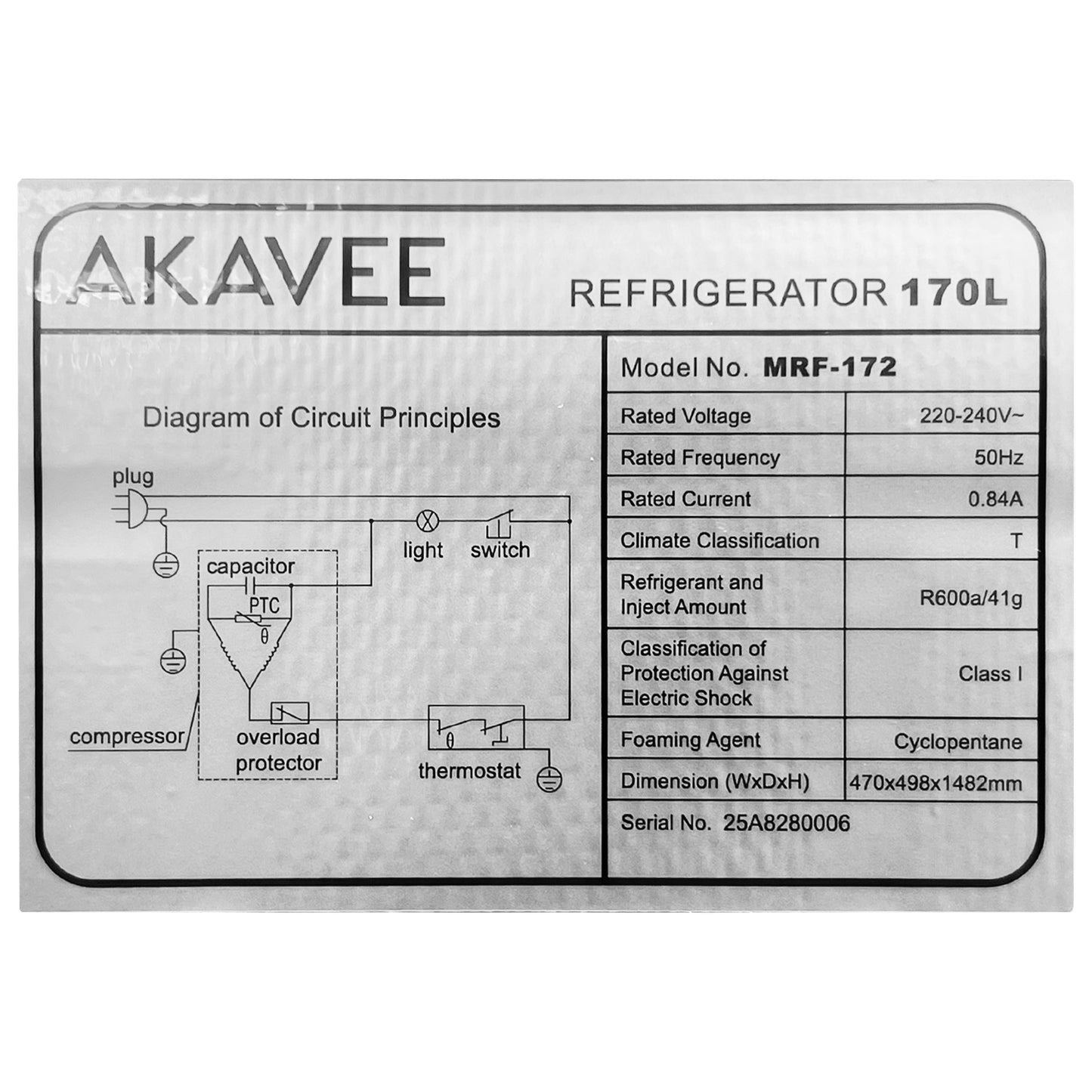 Refrigerator (170L)