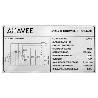 Upright Showcase (1400L)