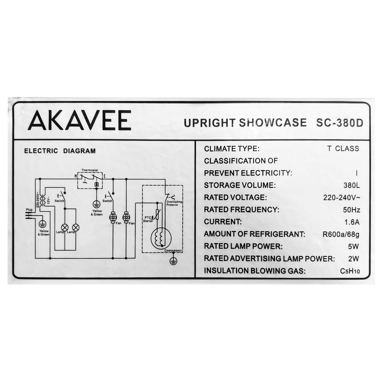 Upright Showcase (380L)