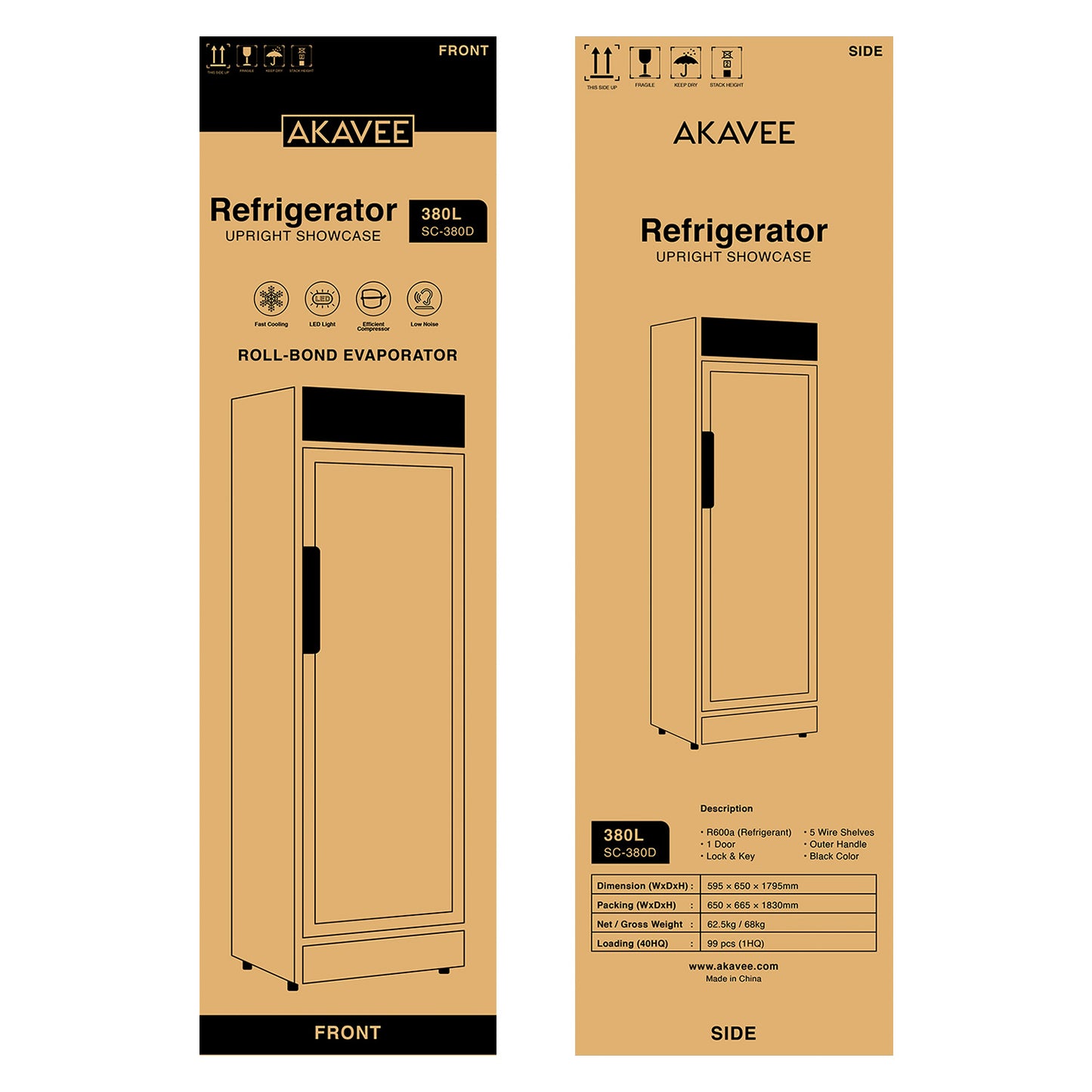 Upright Showcase (380L)